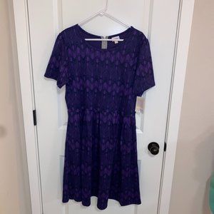 Purple/Navy Sweater LuLuRoe Vault Amelia (Dress with Pockets) 3XL